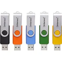 Intenso USB Flash Drive Office Line 3543595 3.2 5St. Multipack - 64 GB, 64 GB, USB A-tyyppi, 3.2 Gen 1 (3.1 Gen 1), Taittuva, Monivärinen