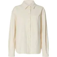 Selected Slfrelaxed Ebba Denim Shirt - Cream - 36