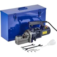 Vevor sähköinen hydraulinen raudoitusleikkuri, 1350 W:n kannettava raudoitusleikkuri, leikkaa jopa 7/8 tuuman #7 (4–22 mm) raudoitusta 3,5 sekunnissa, tehokas teräsraudoitusleikkuri työkalukotelolla j