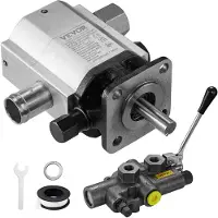 Vevor hydraulinen puunhalkaisupumppusarja, 60,6 l/min, 2-vaiheinen 27,6 MPa alumiininen hydraulinen hammaspyöräpumppu, venttiilillä 2,54 cm sisääntulo 1,27 cm NPT ulostulo 3600 rpm, pienimoottorisille