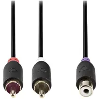 Nedis 2x RCA uros - RCA naaras subwooferkaapeli