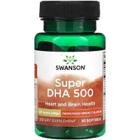 Swanson Health Super DHA 500 ravintolaatuisesta kalmarista - 30 kapselia