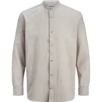 Jack & Jones Esummer Linen Blend Band Pitkähihainen Kauluspaita