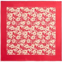 Ralph Lauren Huivi 'FLOWERS' ecru / punainen / valkoinen