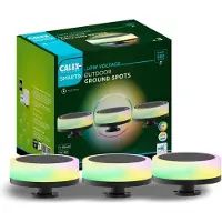 Calex Smart Outdoor Ground Spot, CCT RGB 3-valo. himmennettävä, Musta, Synteettinen materiaali, Moderni