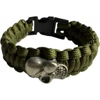 Övriga Tillverkare HLTD Paracordarmband Skull 20mm (Color: Olive)