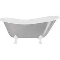 Besco Kylpyamme Otylia Glam 170, Silver+White (ilman sifonia, ilman ylivuotoreikää)