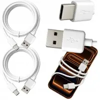 Hobby Hall 2x 2m Usb-c-pikalatauskaapeli, valkoinen, vahva tyyppi C