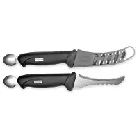 Marttiini Fish Cleaner, 175019, Black Stainless Steel, scaling knife
