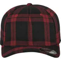 Flexfit Lippalakki 'TARTAN PLAID' harmaa / viininpunainen / musta