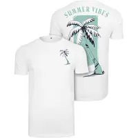 Mister tee Paita 'Summer Vibes' minttu / musta / valkoinen