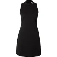 Calvin Klein Jeans Sl Interlock Mock Nk Mini Dress - Black - XXS