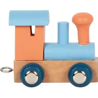 Small Foot - Wooden Letter Train Polar - Locomotive Salmon Pink - 12 pieces