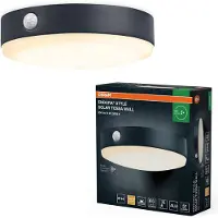 Osram LED-anturi ENDURA STYLE TOSSA Solar 16 cm 830, Musta, Alumiini, Moderni