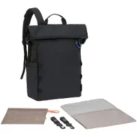 Lassig Outdoor Hoitolaukku Reppu + Roll-top-avaus, Black