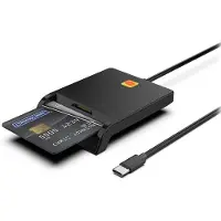 NÖRDIC USB-C Älykortti ja SIM-kortinlukija ISO7816 ID-kortti EMV-luottokortti