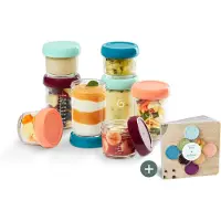 BabyMoov Glass Babybols 4 X 220 Ml - Multi/patterned - 4X 220ML