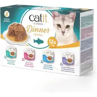 Catit - Dinner Dual-layer Wet Food for Cats - Multipack fish 12x75 g