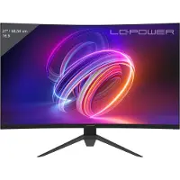 LC-Power LC-M27FC-V1, 27" Curved, 180, 68,6 cm (27"), 1920 x 1080 pikseliä, Full HD, LCD, 3,6 ms, Musta, Punainen