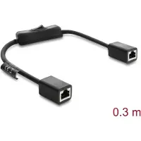 DeLOCK 81565, 0,3 m, Cat6, F/UTP (FTP), RJ-45, RJ-45, Musta