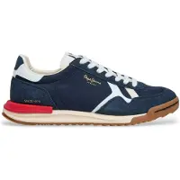 Pepe Jeans for man. PMS600026 Marvin Road Shoes navy (41), Blue, Fabric, Flat, Laces, Casual