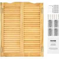 Vevor -kahvilan heiluriovet, kaareva yläosa sisäsalongin ovet 81,3 x 106,7 cm, kaksitoimiset, mäntypuusta valmistettu, saranoilla ja laitteistolla, helppo asentaa, eteiseen, keittiöön, baariin, pubiin,