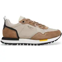 Pepe Jeans for man. PMS400032 Trainers Ari Urban taupe (46), Brown, Fabric, Flat, Laces, Casual