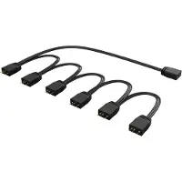 Akasa 1-to-6 aRGB LED -jakokaapeli, 85cm, musta