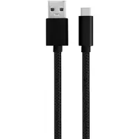 NÖRDIC 3 m USB C–USB A -kaapeli, USB3.1 Gen1, pikalataus 60 W, 5 Gb/s, 3 A, nailonpunottu, musta