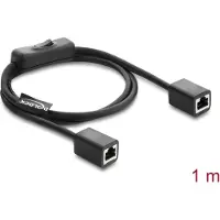 DeLOCK 81566, 1 m, Cat6, F/UTP (FTP), RJ-45, RJ-45, Musta