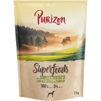Purizon 4x1kg Superfoods Veggie bataatti, linssi, omena & kurpitsa koiran kuivaruoka