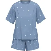 Tom Tailor Pyjamashortsit savunsininen / valkoinen