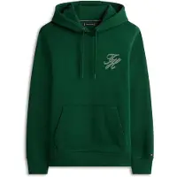 Tommy Hilfiger Script Monogram Hoody - Green - L