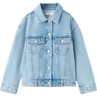 Mango Basic Denim Jacket - Blue - 140