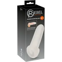 Rebel Penisholkki Sleeve L, läpinäkyvä