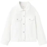 Mango Basic Denim Jacket - White - 140