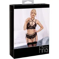 Abierta Fina Rintaliivisetti musta XL, XL