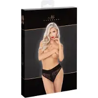 Noir Handmade F290 Panties of leopard flock with zipper