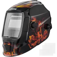 Vevor -hitsausmaski, automaattisesti tummuva, 93 x 43 mm:n True Color -hitsausmaski, aurinkokäyttöinen hitsausmaski, 2 valokaarianturia, tummuus 4/9-13 TIG MIG -hitsaukseen - CRIUS-sarja (keltainen lie