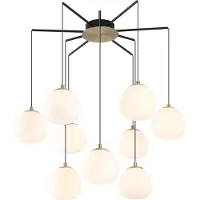 Grönlund RainDrop kattovalaisin 9xG9 75cm musta/messinki
