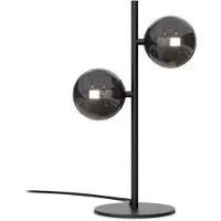 Grönlund Glasgow 2 pöytävalaisin 2xG9 41cm musta/savu