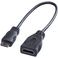 Roline HDMI Mini - HDMI cable 0.15m black (11.04.5586)