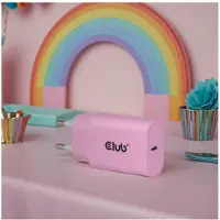 Club 3D 30W GaN-verkkovirtalaturi, USB-C PD3.0, pinkki, 2 kpl