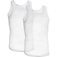 Resterods Brynje Grovmasket Singlet 2-Pa - White - M