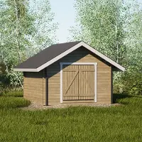 LP GARDEN S-M (10m2) suora umpiseinä hirsilato