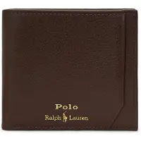 Ralph Lauren for man. 405963225002 Brown grained leather wallet (OSFA), Casual
