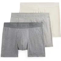 Ralph Lauren Stretch Cotton Boxer Brief 3-Pack - Grey - L