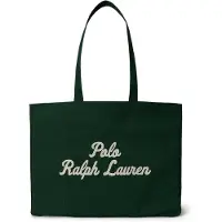 Ralph Lauren Embroidered Canvas Tote - Green - ONE SIZE