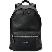 Ralph Lauren for man. 405962456001 Black grained leather backpack (OSFA), Casual