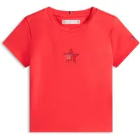Tommy Hilfiger Star Flag Tee Ss - Red - 128